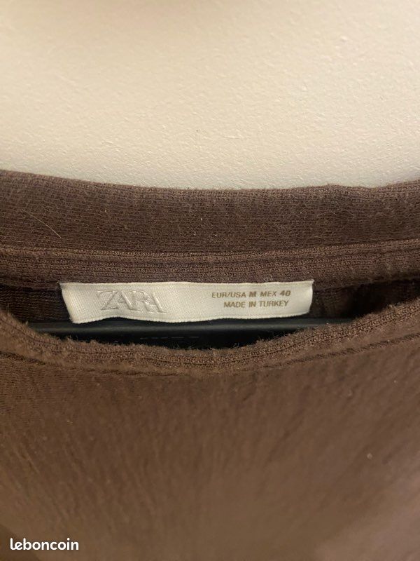 T-shirt Zara Heavyweight marron (image 2)
