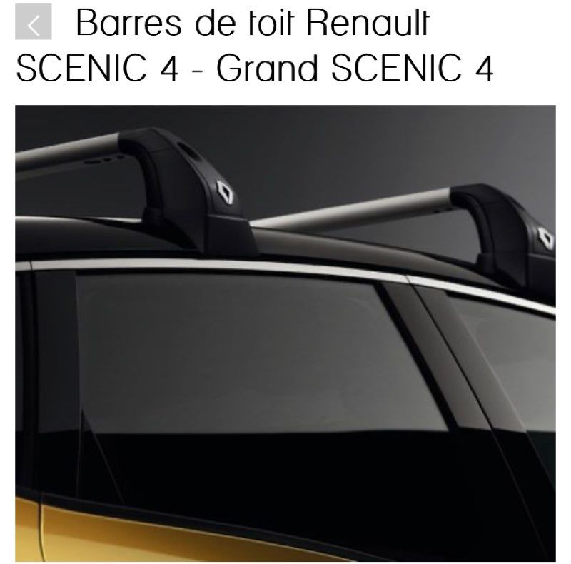 Barre de toit Renault, pour ce grand Scénic IV - Équipement auto
