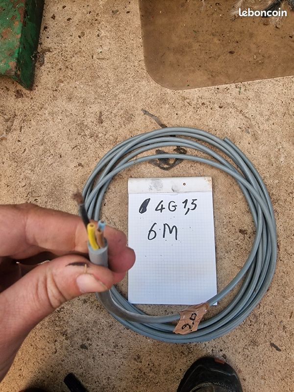 Câble électrique 4G1,5 6M souple cuivre (image 2)