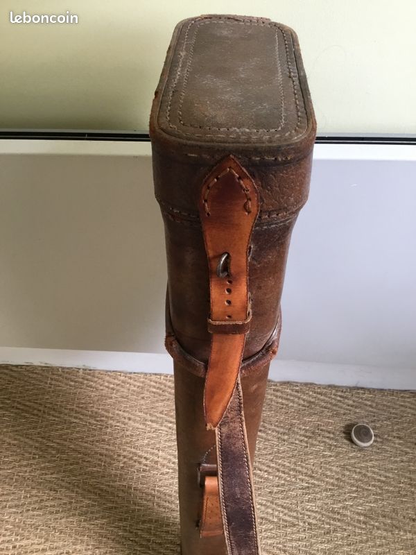 Demi-jambon en cuir camel pour fusil de chasse (image 3)