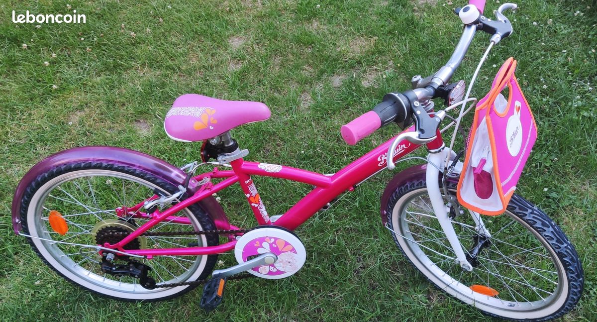 Vélo Ville Enfant 20 Pouces 6 Vitesses - Réglable En Hauteur 110-140cm - Avec Lumière - Rose - Pour Garçons Et Filles