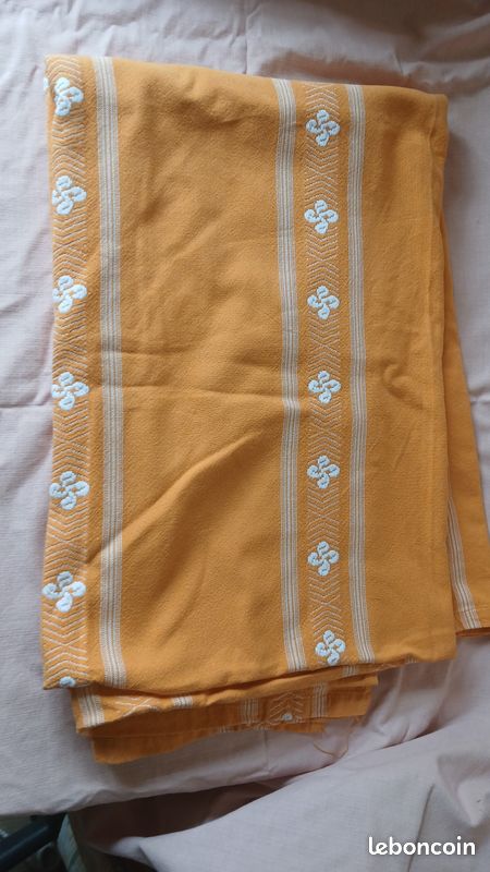 Linge nappe tissu basque orange (image 2)