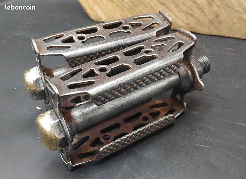 Pédales De Vélo De Course Peugeot Années 1930 - Acier Aluminium Vintage