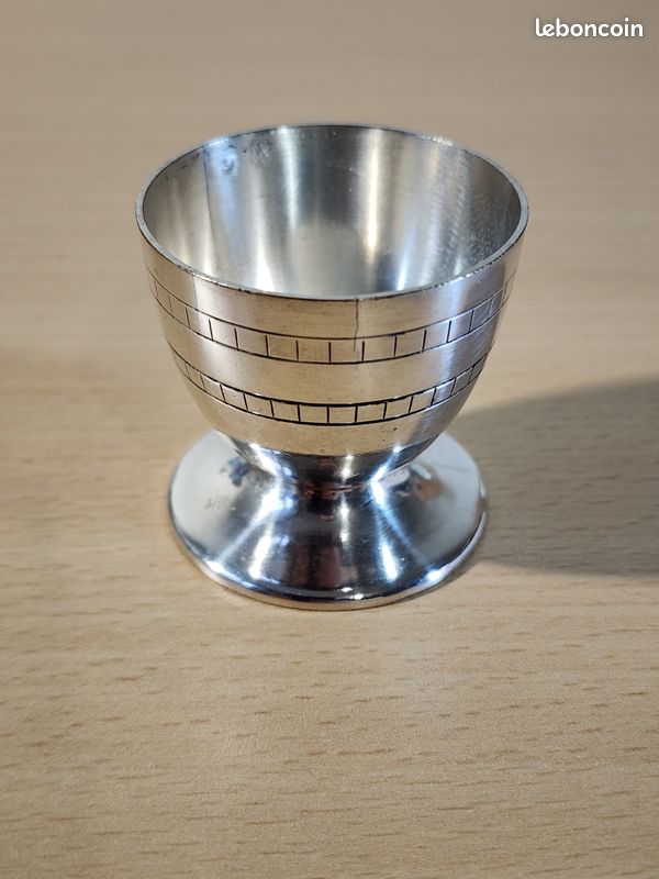 Coquetier Art Déco En Argent Massif - Poinçonné - Années 1920-1940 - Très Bon état