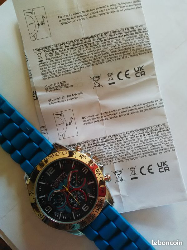 Montre Bracelet Atlas For Men Style Sport Analogique - Fonctionne, Pile Neuve - Neuf Sans Emballage