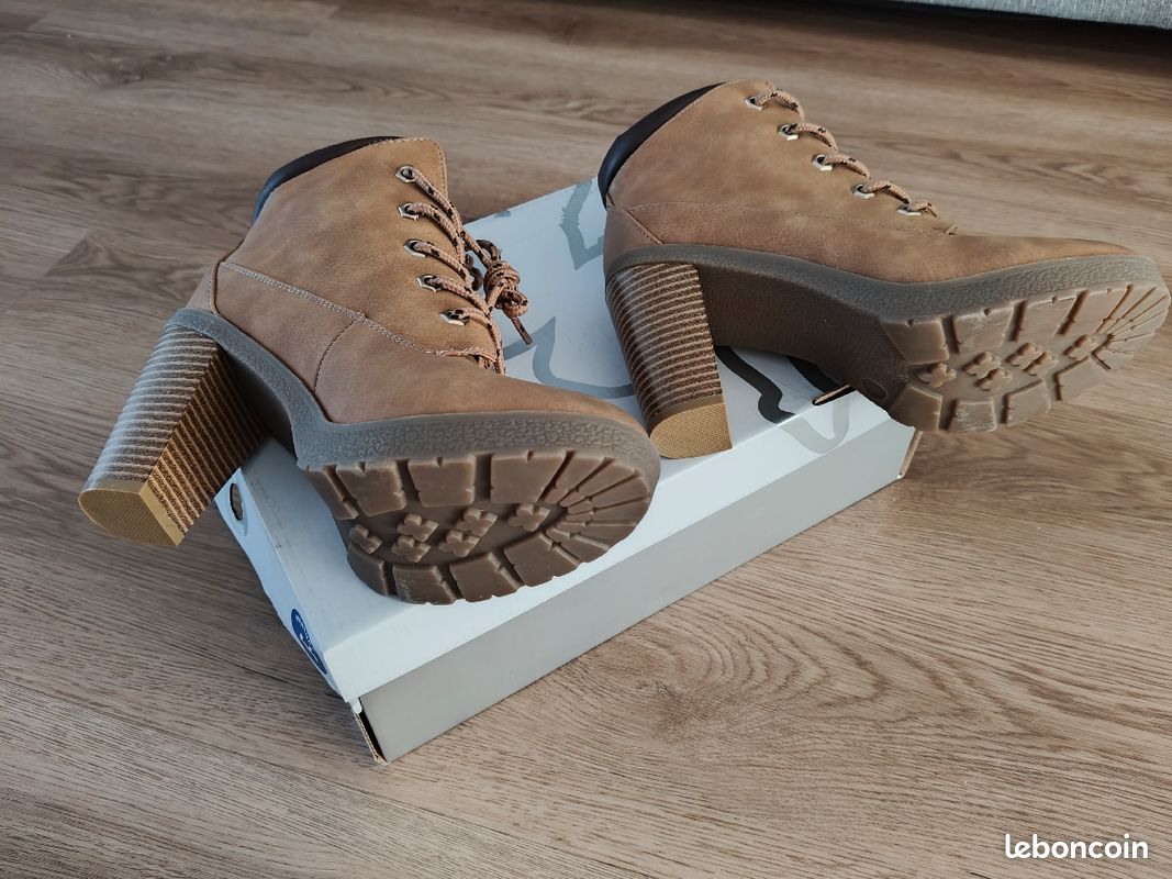 Brown Bottine Jennyfer Bottines à Talons Marrons Jennyfer Chaussures