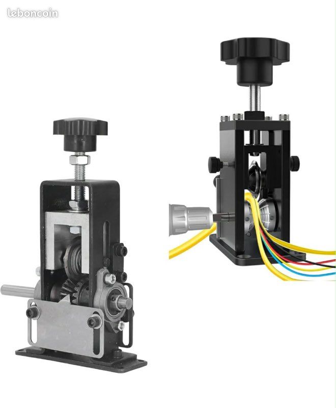 Machine à dénuder les câbles de 1mm à 20 mm , Manuel ou à l’aide d’une visseuses , Noir et gris (image 1)