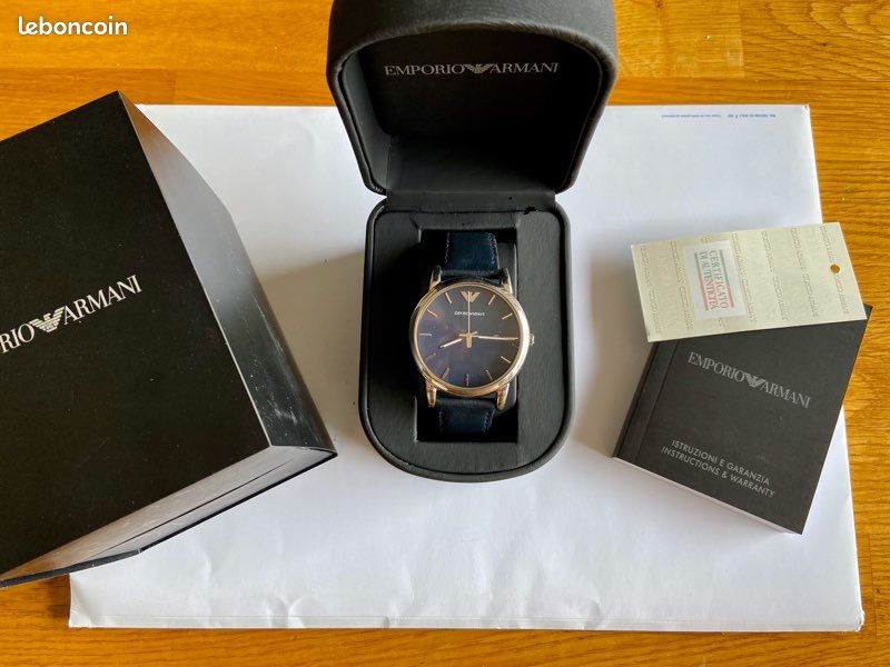 Montre emporio armani acier / cuir (image 2)