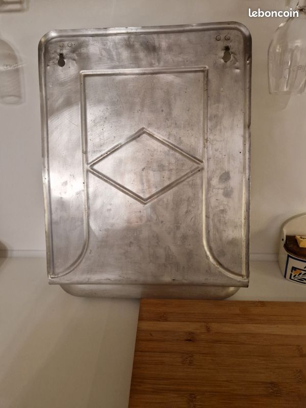 Porte-ustensiles De Cuisine Ancien En Aluminium - Dimensions 47x32 Cm - Occasion - Argenté