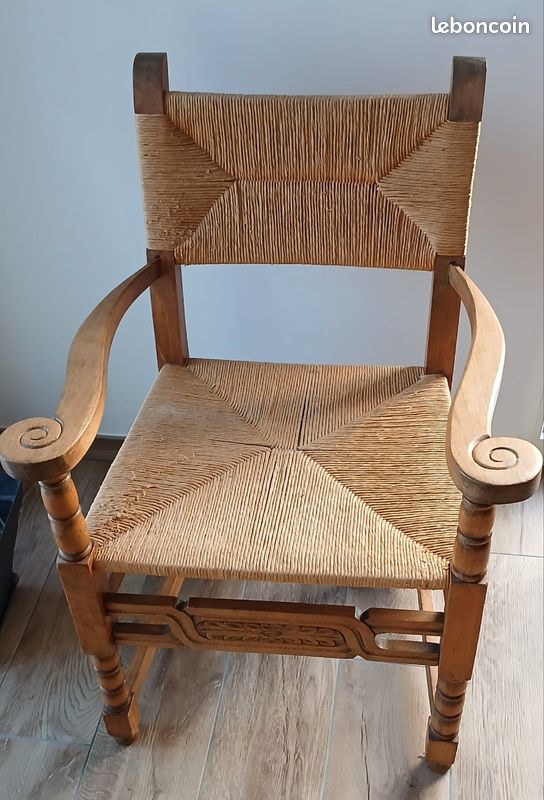 2 chaises/ fauteuils en bois (image 5)