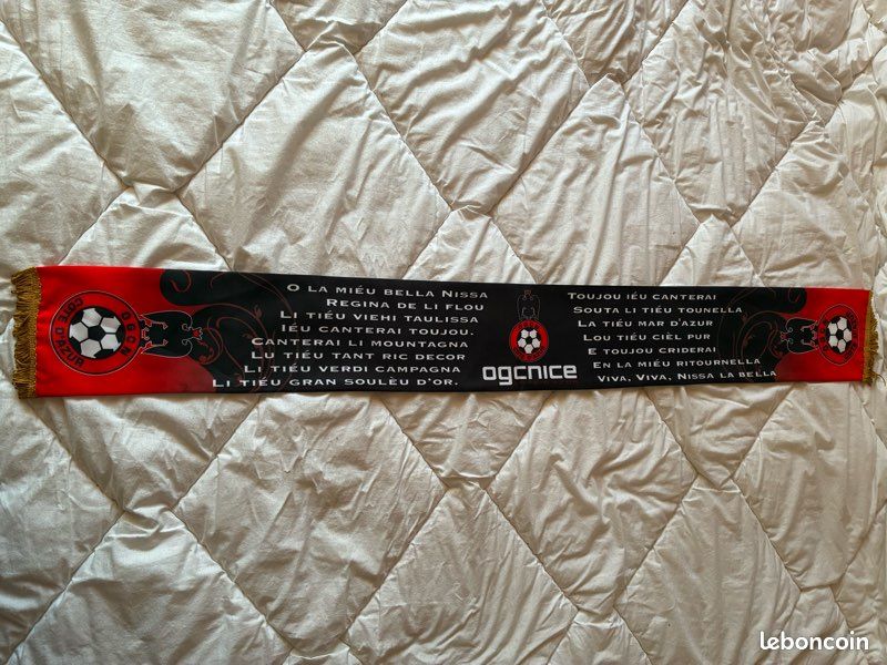 Echarpe OGC NICE ogcn nissa signé signed DANTE ultras foot