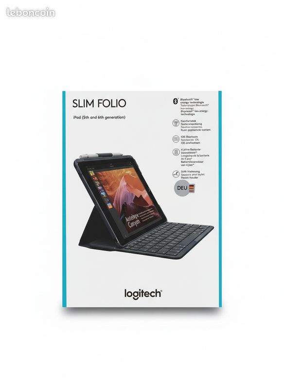 Étui Clavier Bluetooth ZOMUN Pour IPad 9,7" (6e/5e Gen 2018/2017) - Avec Trackpad Et Porte-stylo - Coque TPU Souple