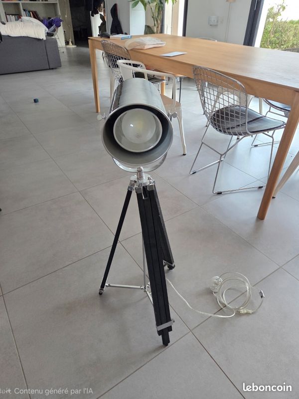 Lampadaire Trépied Style Industriel - Projecteur Cinéma - Inspire (image 6)
