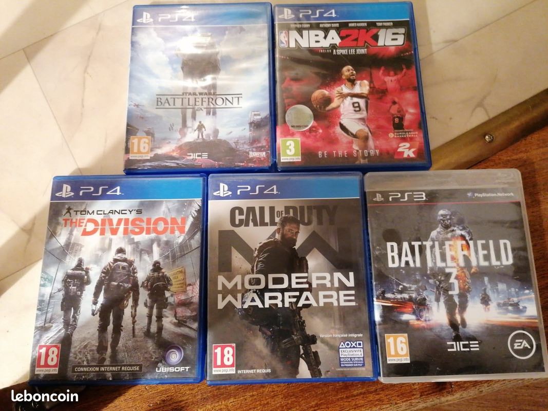 Jeux de PS4 + 1 jeu de PS3 (image 1)