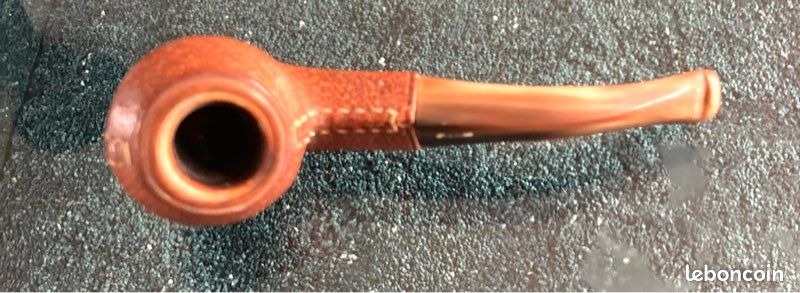 Pipe courbe gainée de cuir Paul Viou (image 2)
