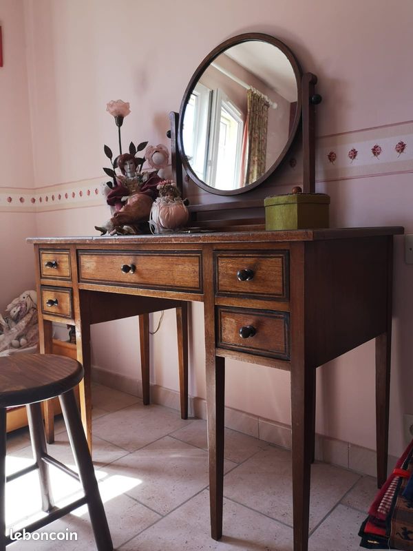 Superbe coiffeuse style annees 30 ancienne en bois (image 2)