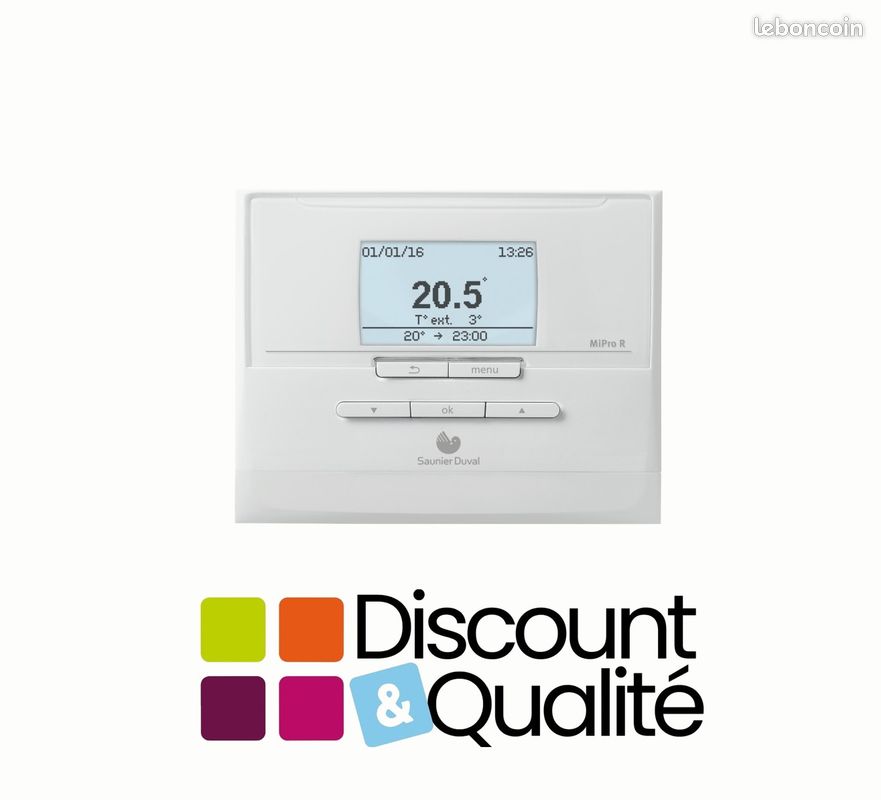 Commande d'Ambiance Thermostat SAUNIER DUVAL MiPro Remote Radio pour Zone Supplémentaire pour Pompe à Chaleur -0020231590- NEUVE (image 1)