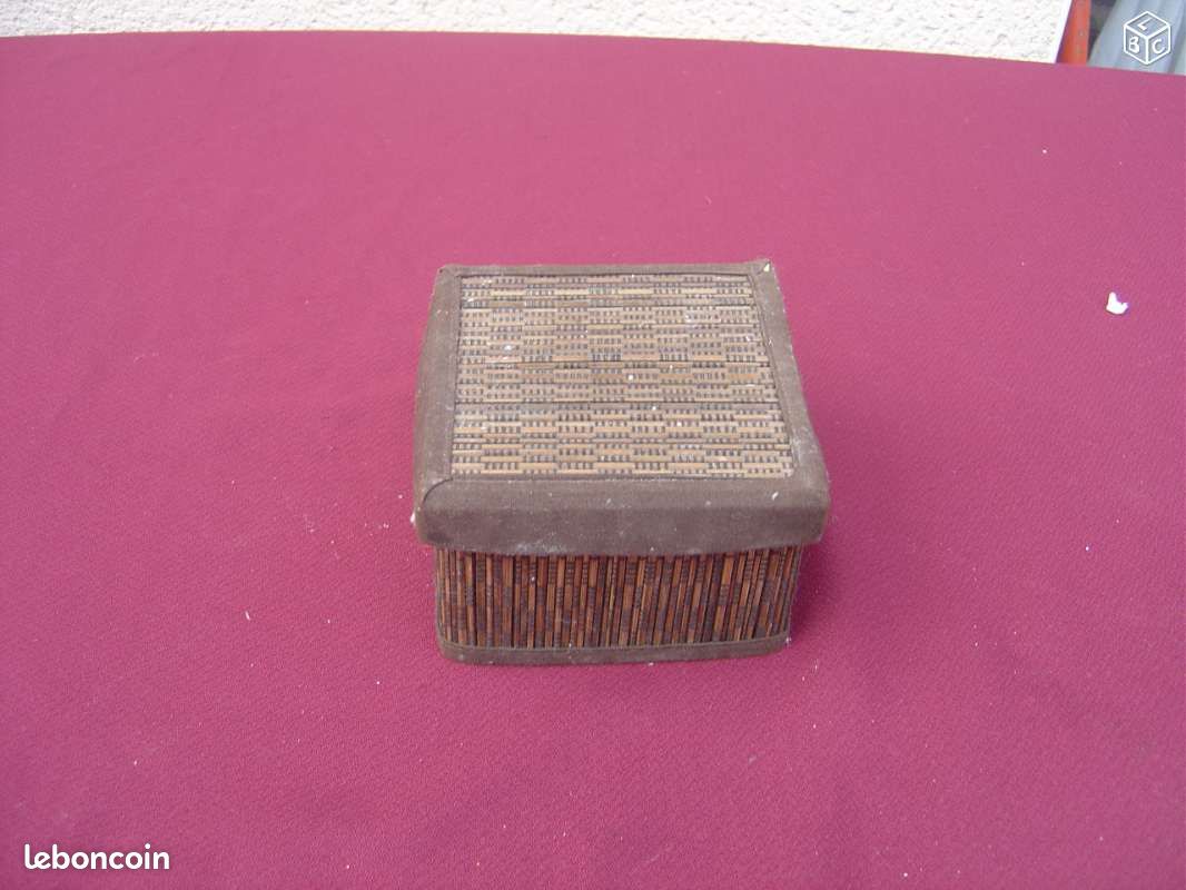 2 boites bambou marron avec couvercle (image 1)