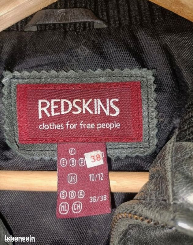 Veste en cuir redskins (image 4)