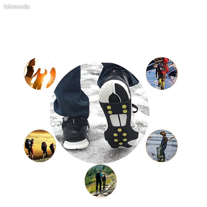 Crampons souples surchaussures pointes randonnée ou trail (image 1)