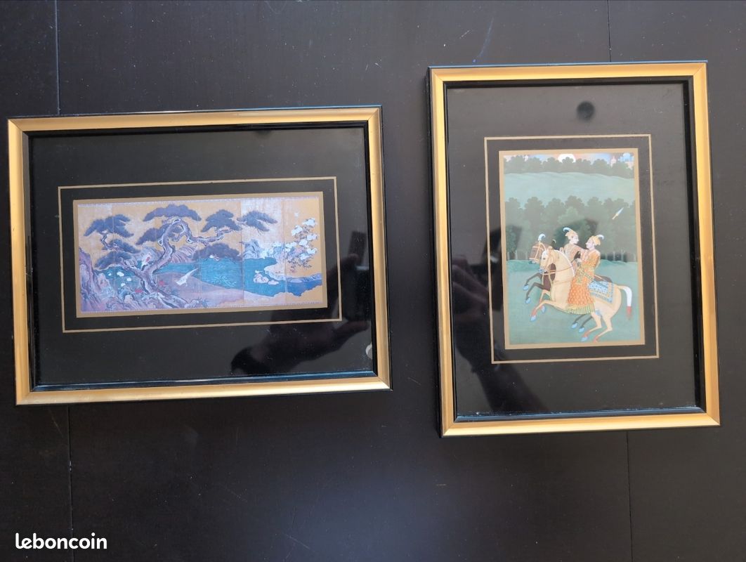 Lot 2 tableau style asiatique (26x20cm) (image 1)