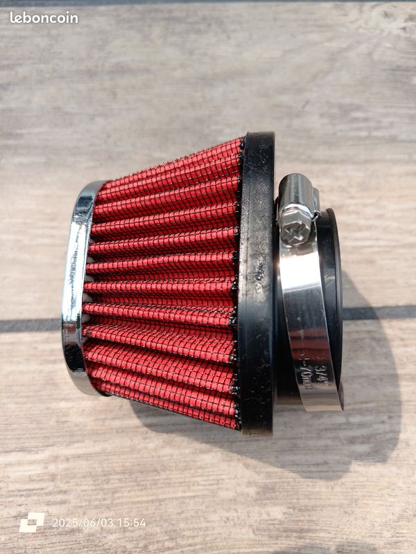 Filtre à Air Moto Universel Tiardey 55mm - Pour Honda, Suzuki, Yamaha, Kawasaki - Durée De Vie 50 000 Km