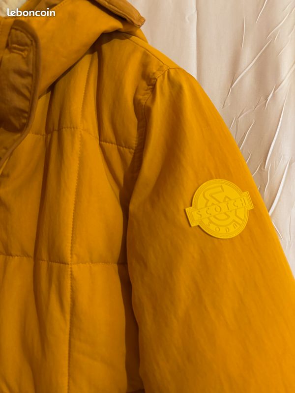 Parka Scotch & Soda Homme à Capuche - Taille XL - Ocre - Coton - Neuf Avec étiquettes