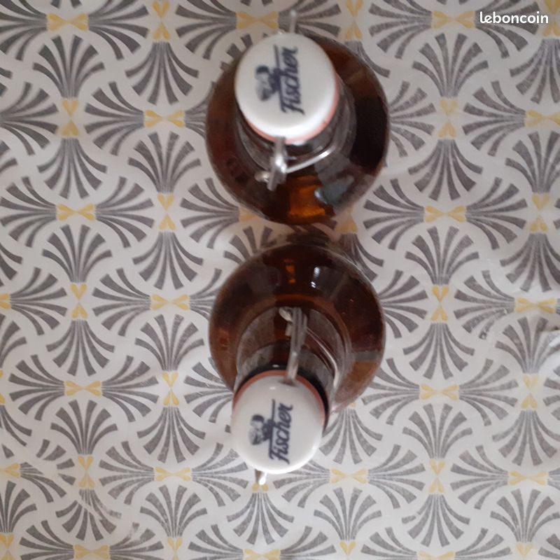 Lot de 2 bouteilles vides à bière FISCHER (image 3)