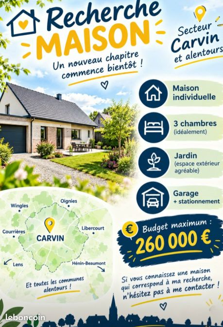 Maison 5 pièces 120 m² · à Carvin · 120 m² · 260 000 €