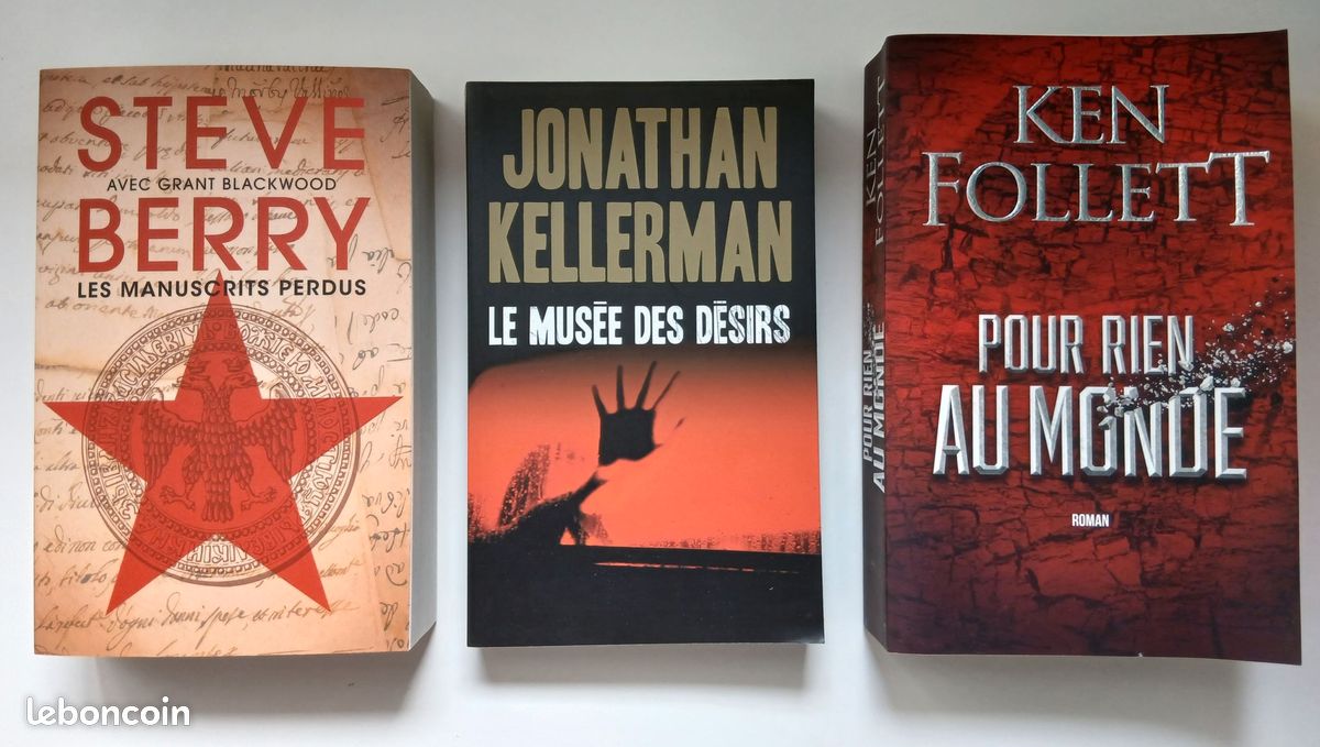 3 romans quasi neufs – Berry, Kellerman, Follett (image 1)