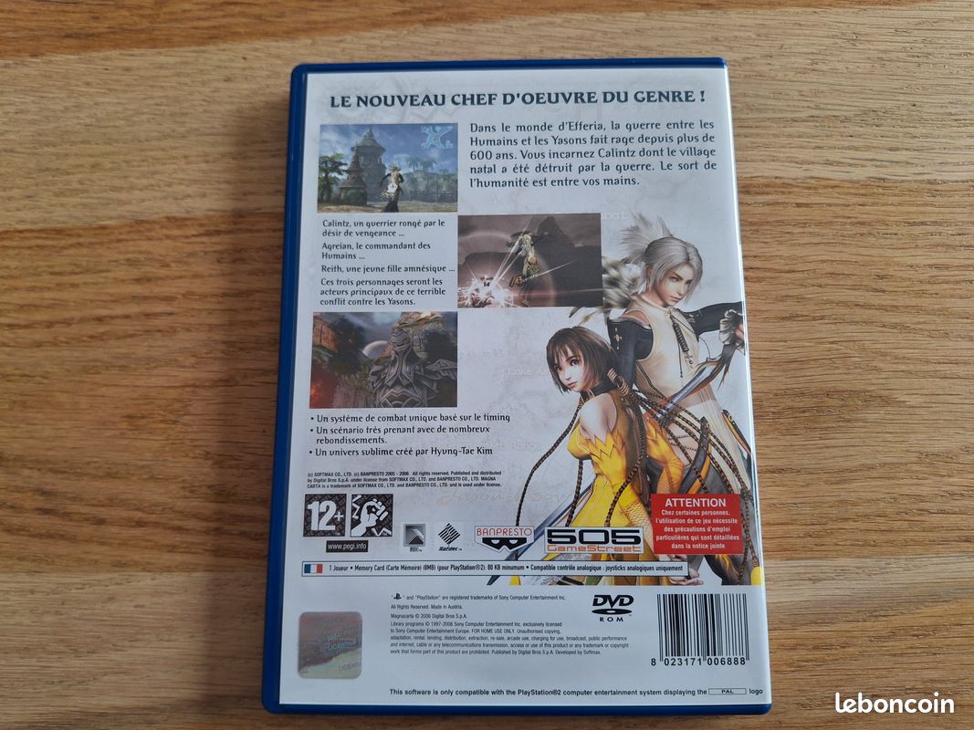MAGNACARTA SONY PS2 NEUF* NEW* PAL VERSION FRANÇAISE