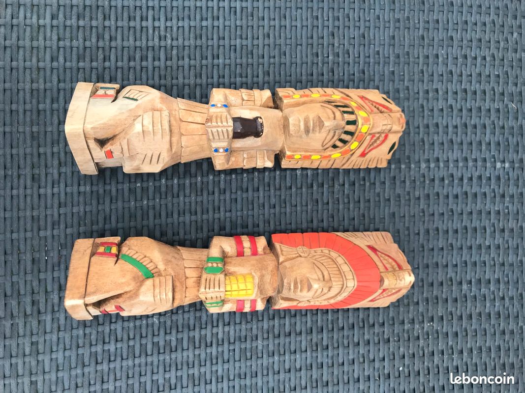 Statues en bois indiens vintage (image 2)