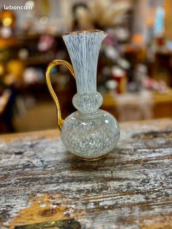 Carafe cristal et or (image 1)