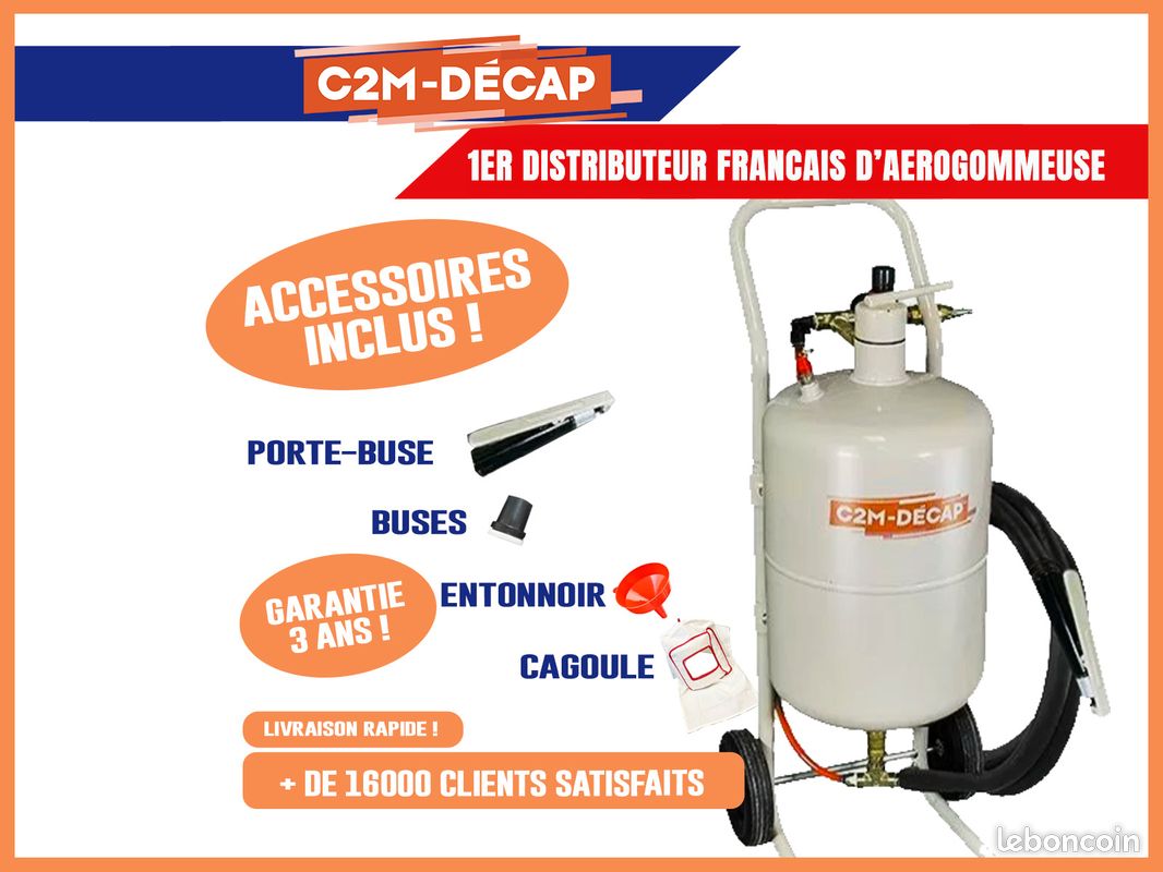Sableuse C2M ECO – AEROCAP pour Décapage Bois, Métal, Pierre (image 1)