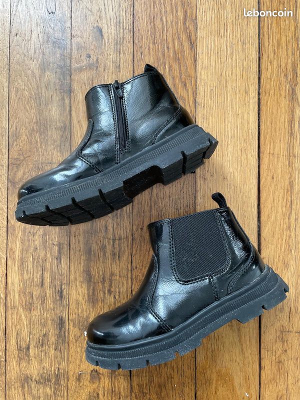 Bottines vernis noires Enfant taille 28 Zara (image 3)