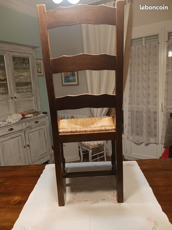 Table ancienne en bois + 6 chaises (image 4)