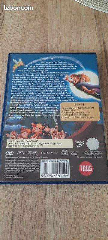 DVD Peter Pan Retour au Pays Imaginaire Walt Disney (image 2)
