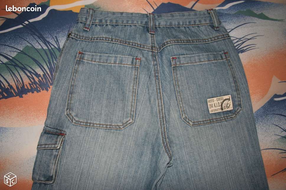 Pantalon Jean clair (élastique à la taille) Ado 12 ans Garçon (image 2)