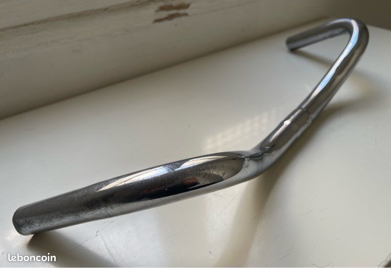 Guidon Vélo De Ville "moustache" Acier Chromé – Vintage France (années 1960)