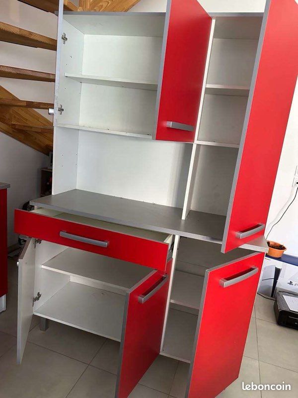 Meuble cuisine rouge (image 3)
