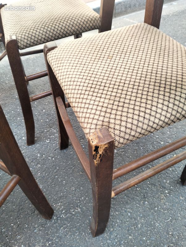 Lot de 4 chaises Louis Philippe en chêne (image 7)