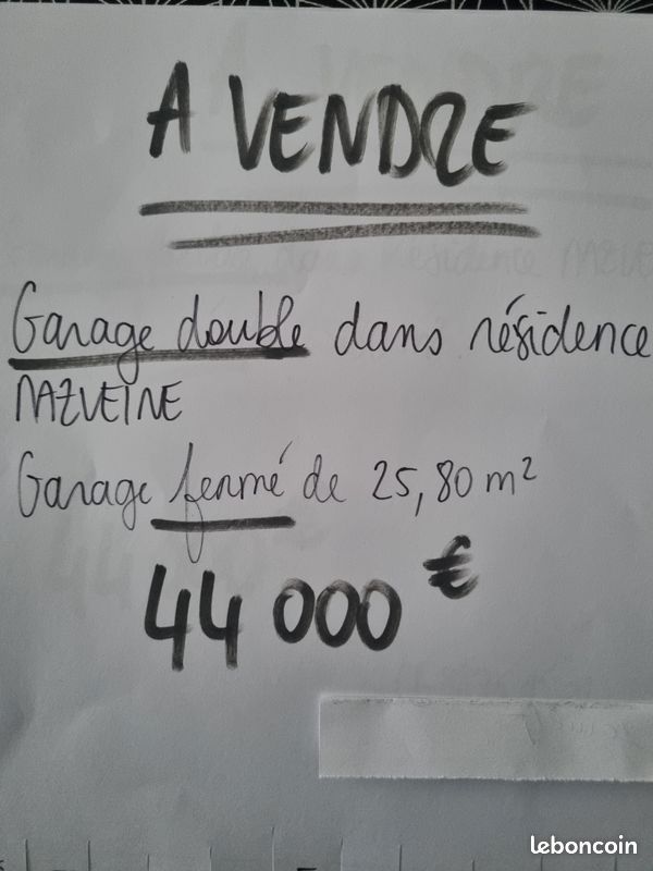 Garage double a vendre · à Marseille · 44 000 €