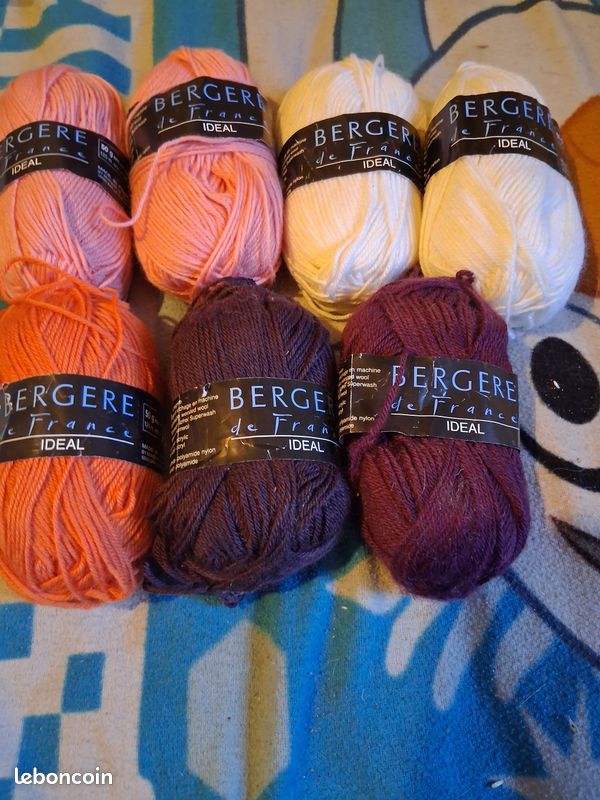 Lot De 5 Pelotes De Laine BEAUGENCY LIERRE Phildar – Vert, Acrylique, Aiguille 5