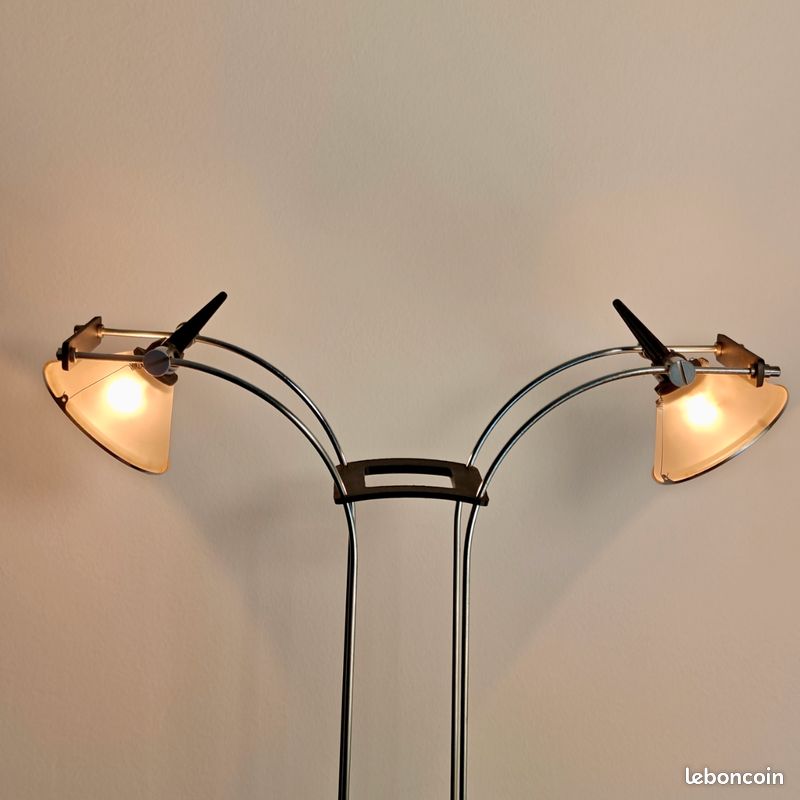 Grande lampe de bureau vintage – Fuder Allemagne – Design post-moderne années 80 – Halogène orientable (image 9)