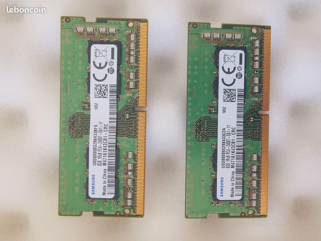 Mémoire RAM 2x8go DDR4 2400T Samsung (image 1)