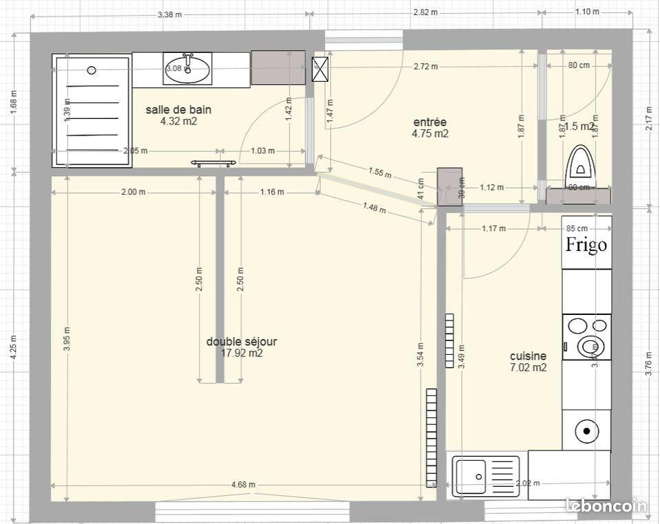 Appartement 1 pièce 35 m² · à Nanterre · 35 m² · 1 100 €/mois