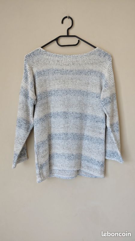 Pull en maille rayures pastels - 38/M (image 4)