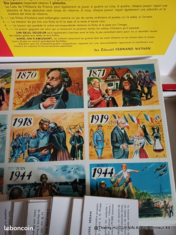 CARTONS JEU DE Loto Les Rois De France Xix Siecle EUR 20,00 - FR