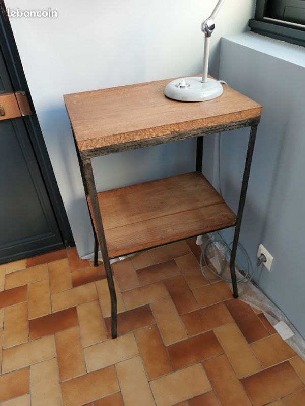 Console sellette vintage meuble industriel desserte (image 1)