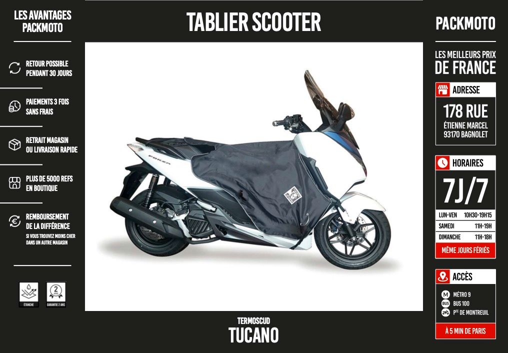 Tablier / Jupe Scooter - TUCANO URBANO - Termoscud - NEUF +